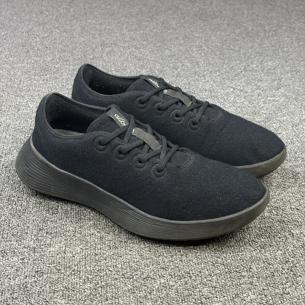 Allbirds WR2 Wool Runner‎ 2 Mens Size 11 Triple Black Merino Wool Comfort Shoes
